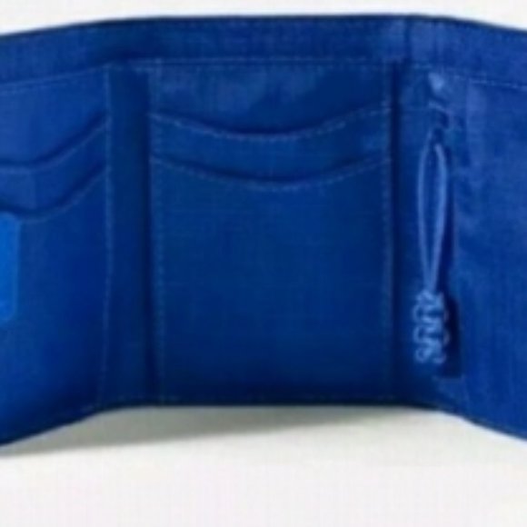 Blue Men’s Trifold Goodfellow Hook and Loop Wallet - Picture 2 of 3